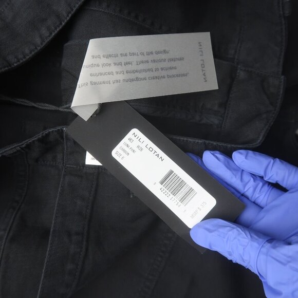 Nili Lotan Luna Linen Blend Pants in Carbon Size 6 NWT - Picture 6 of 11